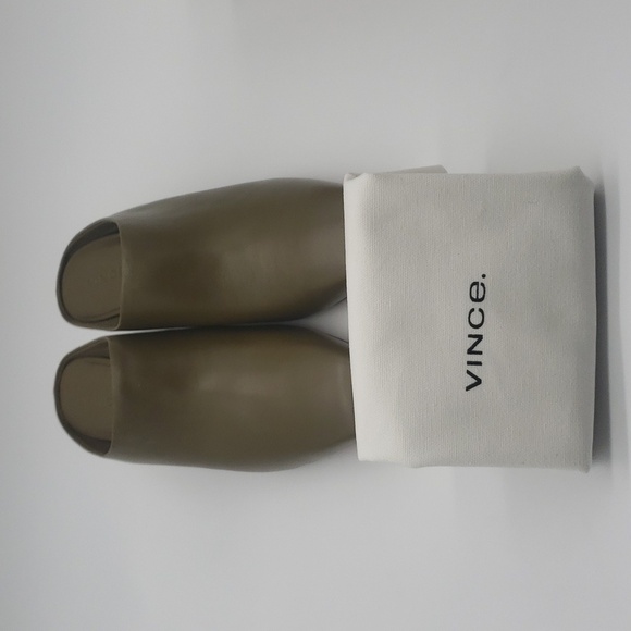 689- Vince Benita Women's Mules Genuine Leather Size 8.5 NWT - Picture 8 of 10